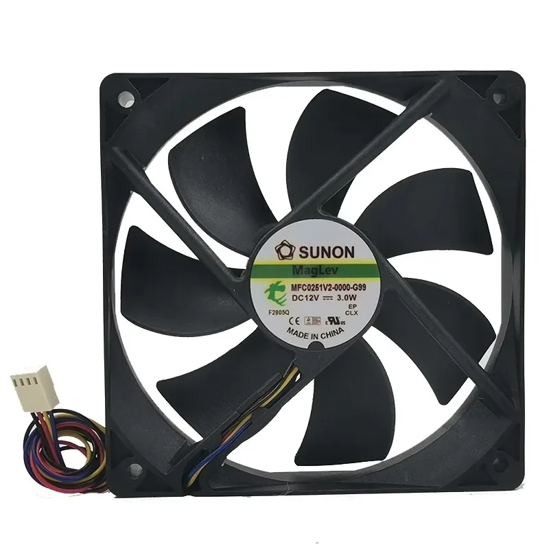 New Cooler Fan For SUNON MFC0251V2-000-G99 12V 3.0W 12025 12CM Chassis Cooling Fan 120*120*25MM