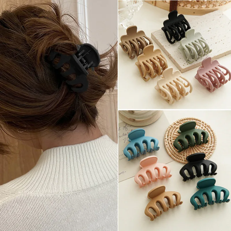 

Ins Frosted Small Hair Claw Trendy Geometric Ponytail Hair Clips Hairpins Barrettes Crab For Women Girl Hair Accessories Jewelry