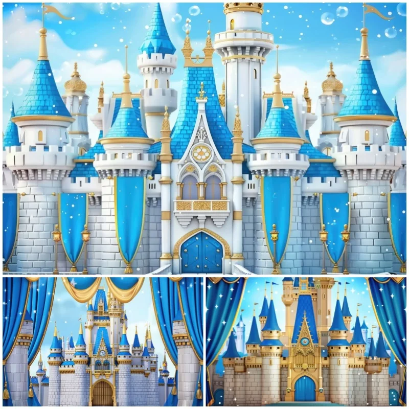 Fairy Tale Castle Party Decor Background Dream Castle Entertainment Child Birthday Baby Shower Party Photography Backdrop Props
