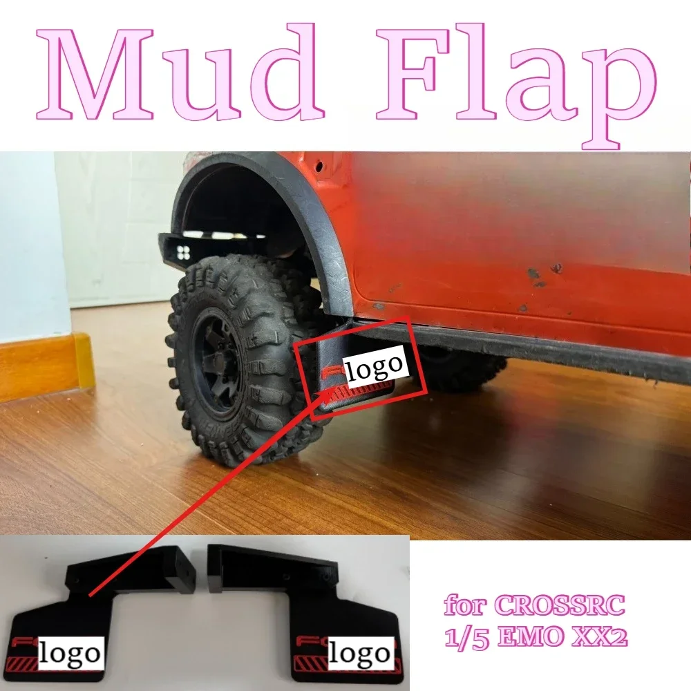 RC car scale crawler Mud Flap fitting for CROSSRC 1/5 EMO XX2 custom size splash shield upgrade replacement spare accessories