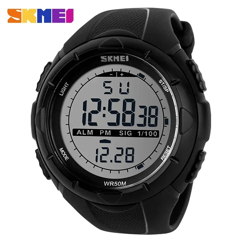 5 PCS/Set SKMEI 1025 Waterproof Digital Wristwatches for Men Sports Countdown Military Clock Mens Electronic Shockproof Watch