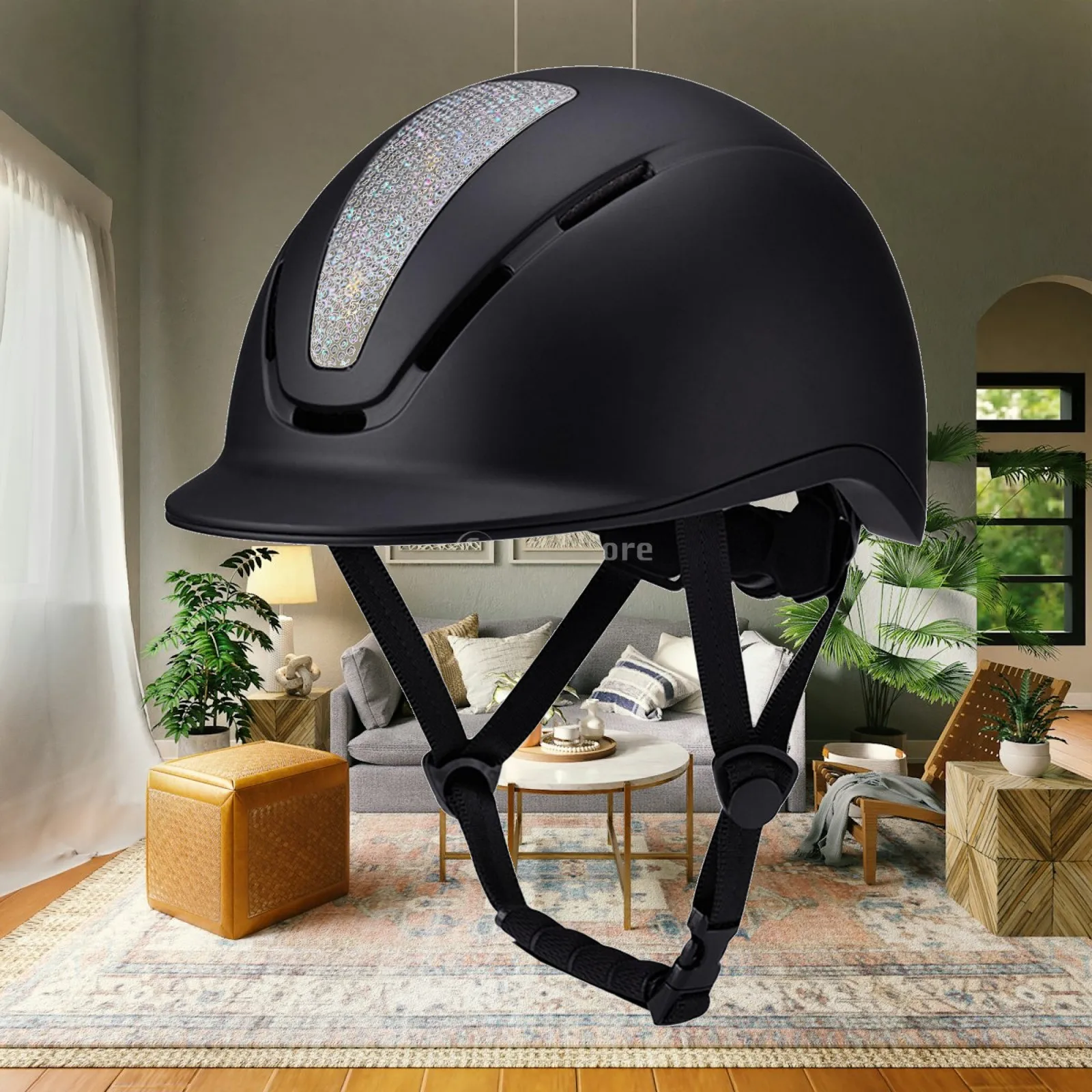 Equestrian Helmet - 乗馬用ヘッドギア 調節可能なチンストラップ PC EPS 耐衝撃性ヘルメット 乗馬用通気性ライナー