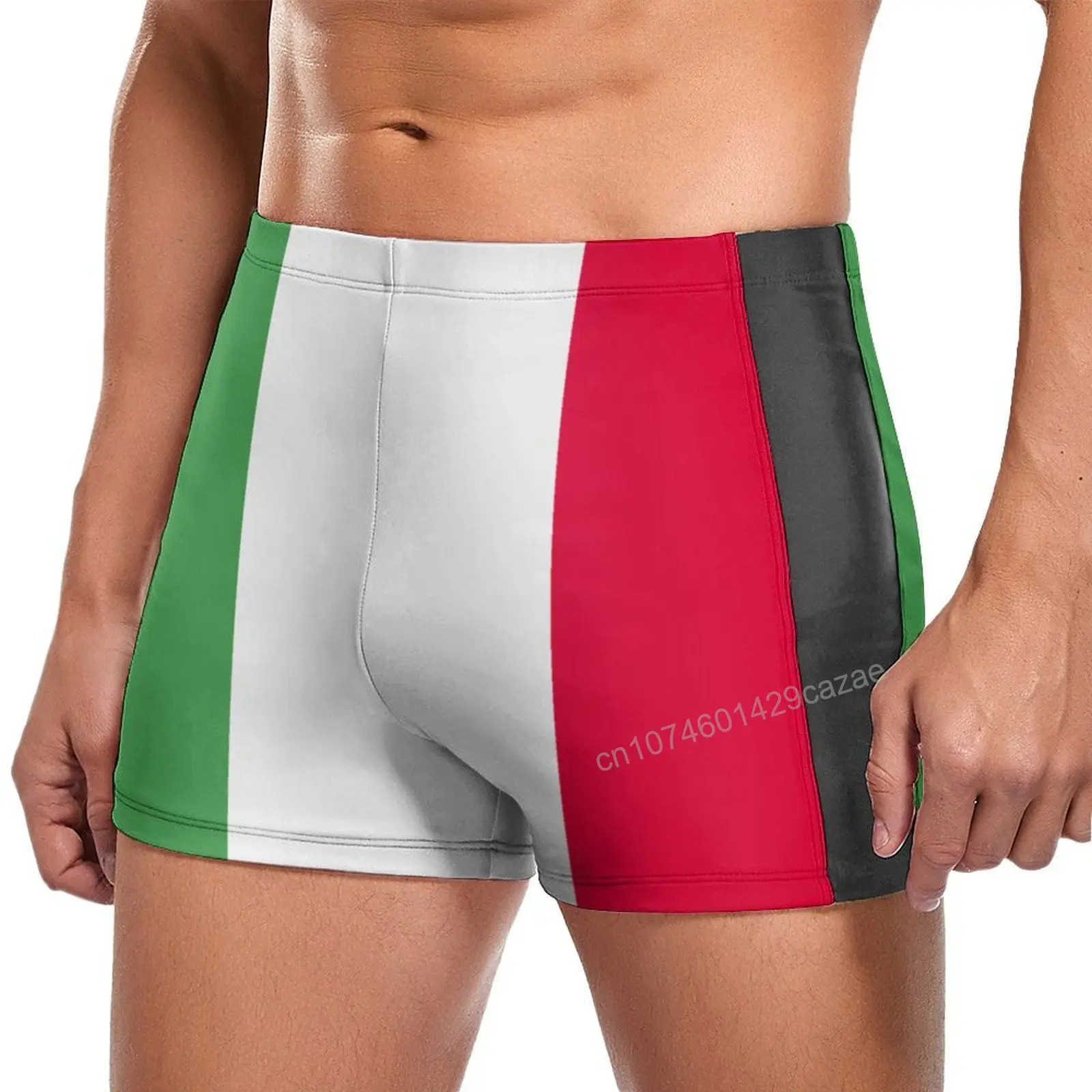 Costume da bagno Pantaloncini ad asciugatura rapida con bandiera italiana per uomo, regalo estivo corto da spiaggia