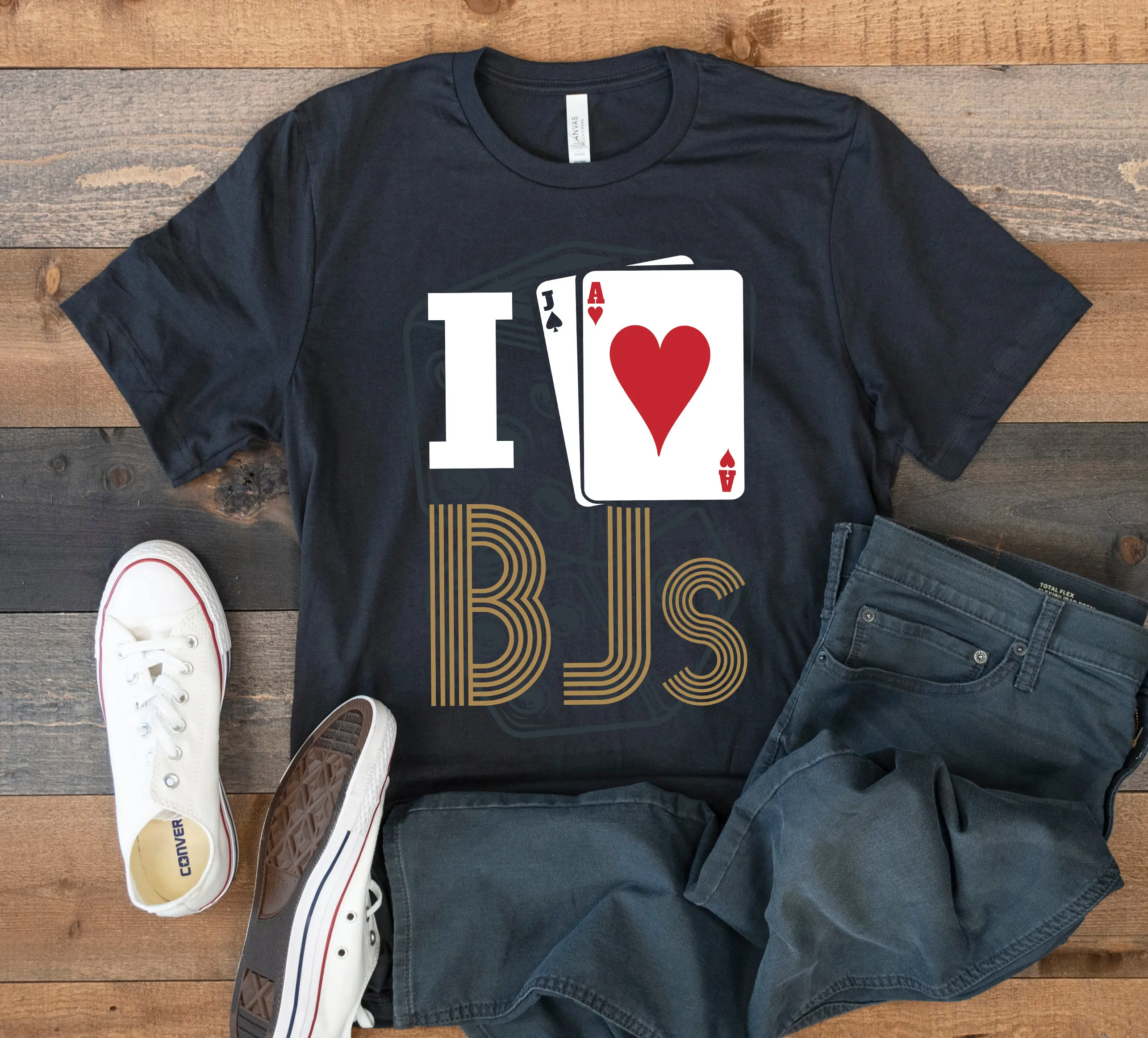 Funny Blackjack T Shirt BJs Gambler Casino SweaT Long Sleeve