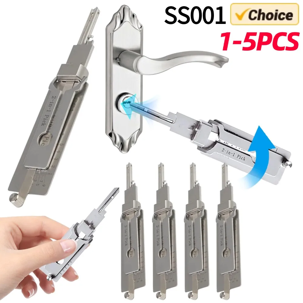 2-in-1 الفولاذ المقاوم للصدأ مفتاح فك SS001 O-حلقة لاقط عدة صيانة اليد أداة قياس لاقط هوك أداة طقم تصليح 1-5 قطعة #1