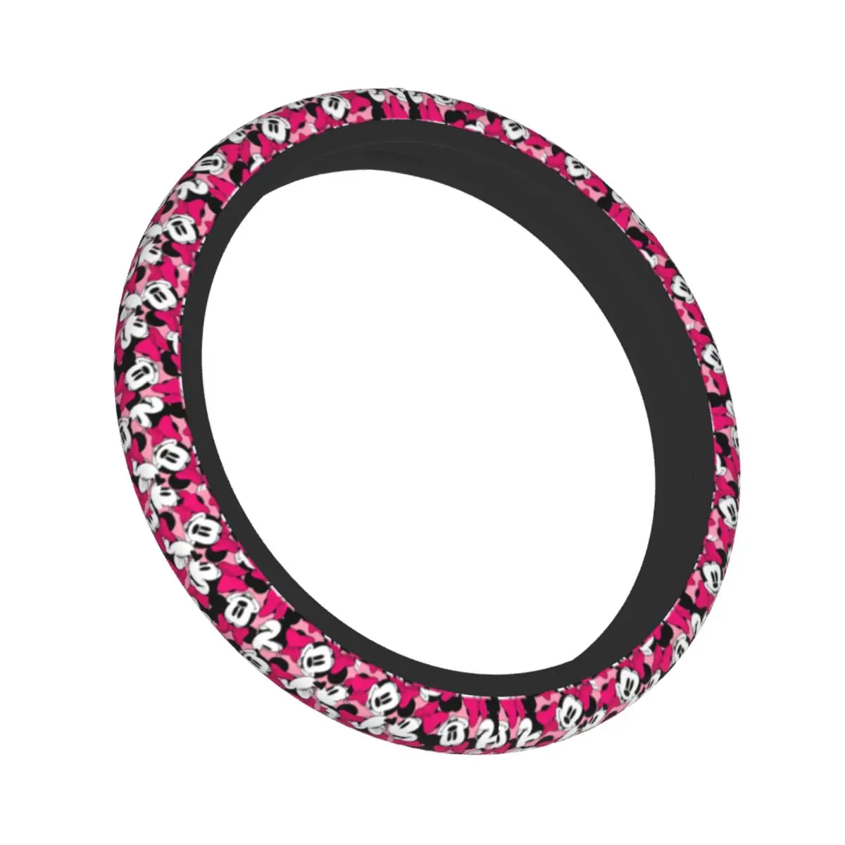 38cm Car Steering Wheel Cover Minnie Mouse Anti-slip Auto Decoration Elastische Automobile Accessory