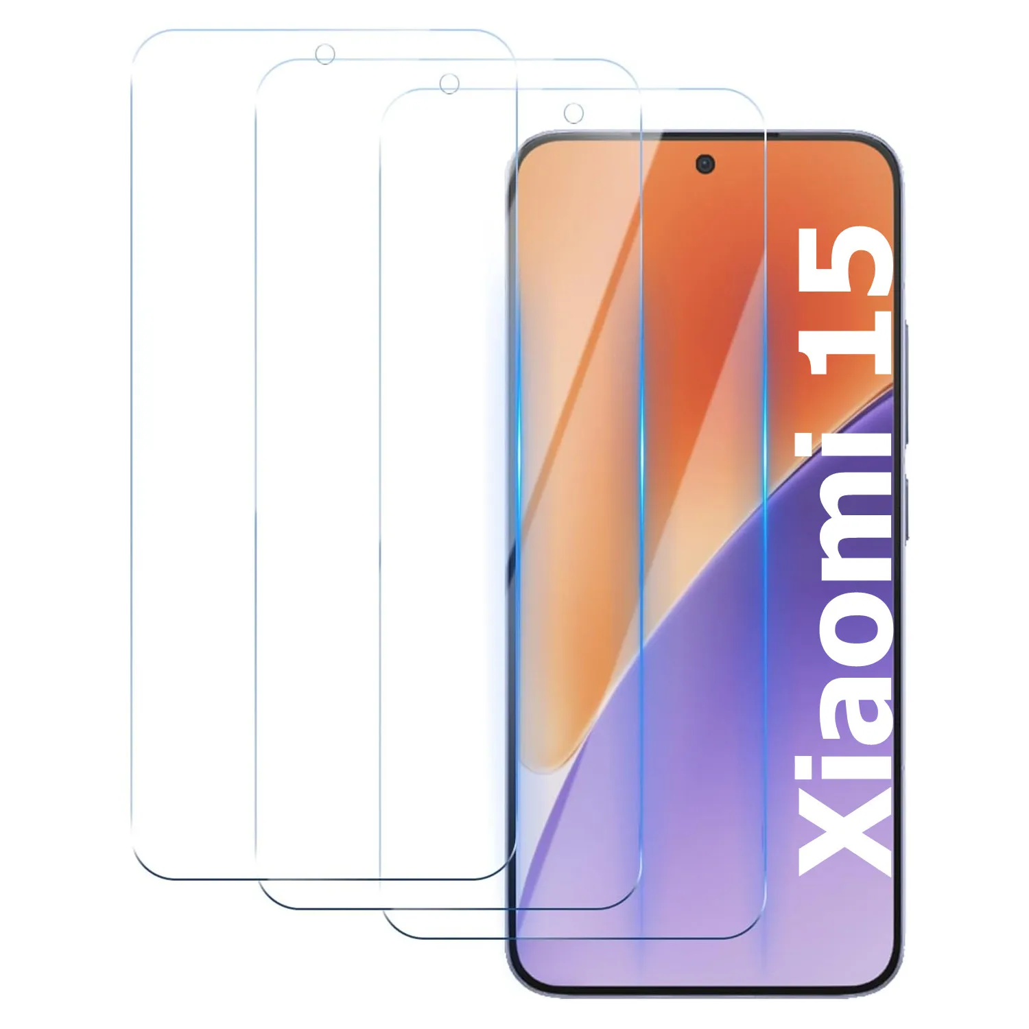 

4pcs For Xiaomi 15 high-definition tempered glass protective film