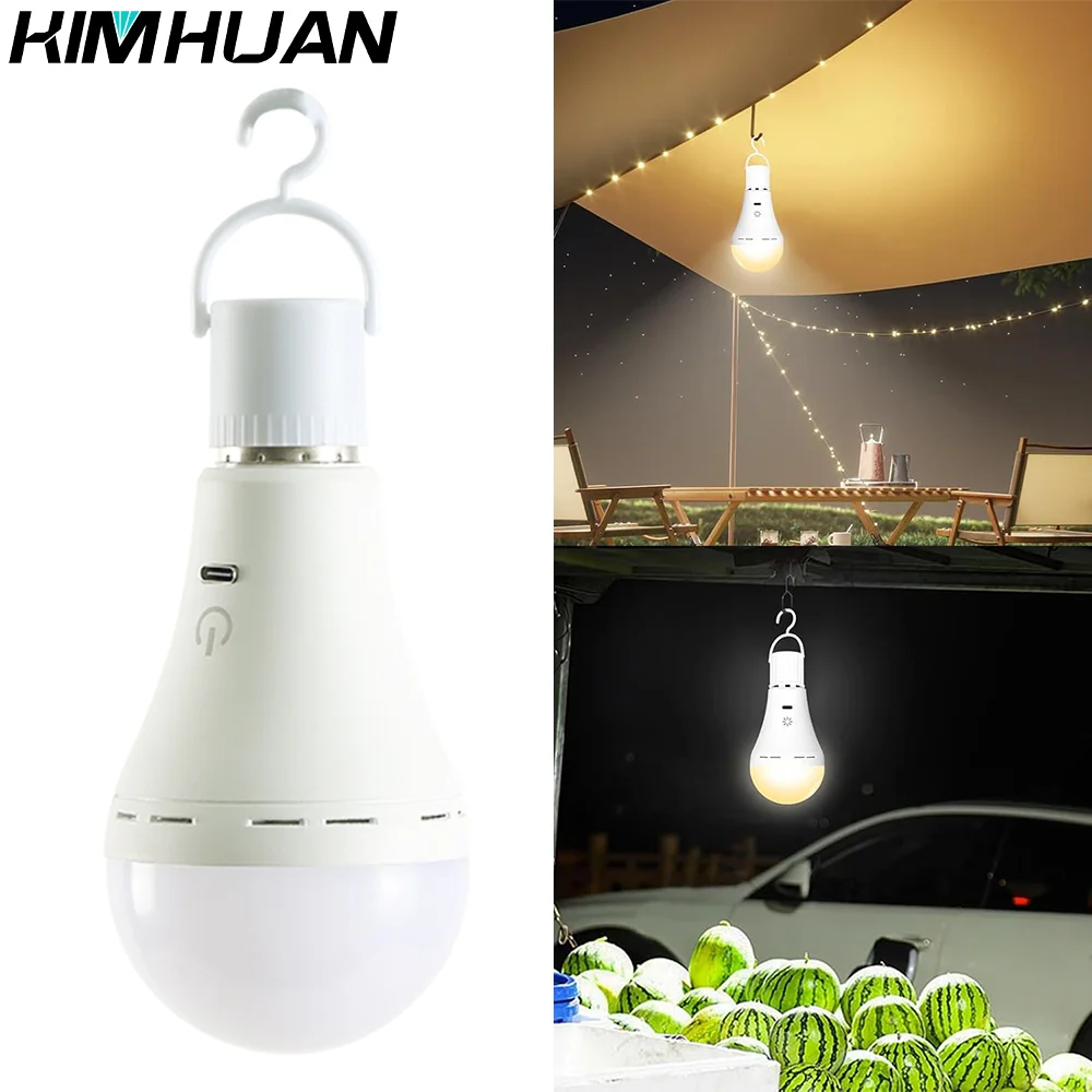 Wireless Rechargeable Light Bulbs with Remote 1Pack LED Cordless Battery Operated Light Bulbs for Lamps E27 Battery Powered