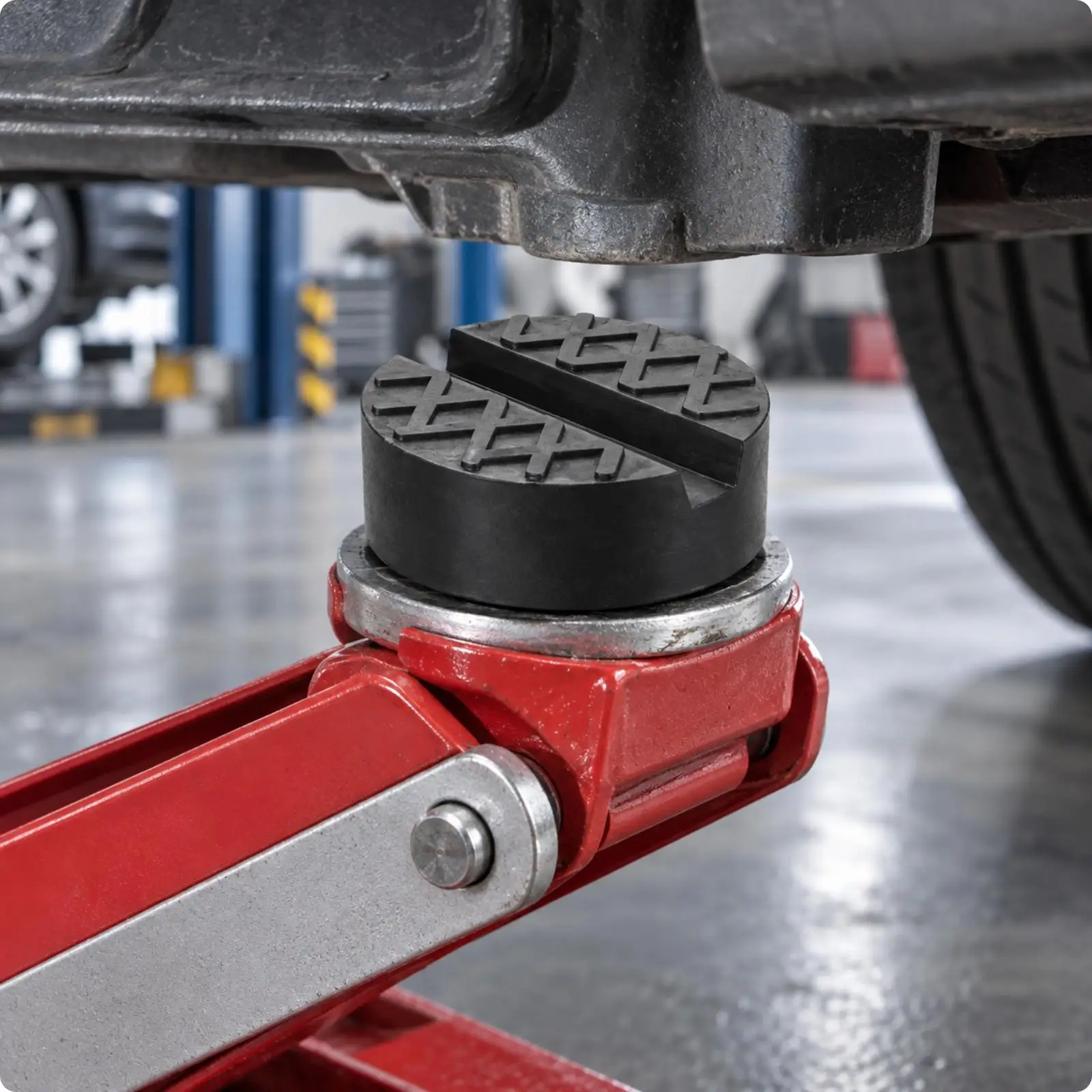 Automotive Jack Support Pad Anti-Slip Car Jack Rubber Pad Heavy Duty Frame Rail Protector for Tire Changes, Garage Repairs,