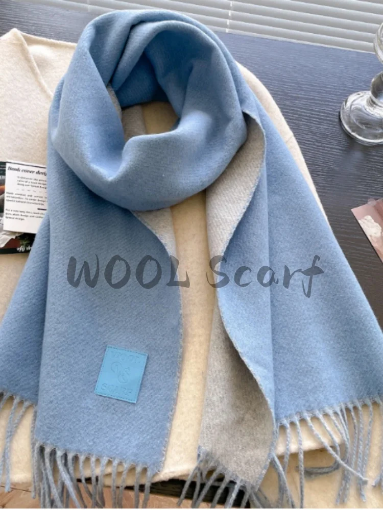 جديد الصوف الشتاء سميكة الدافئة وشاح المرأة شال كشمير ويلتف الباشمينا منديل Bufanda الإناث طويلة شرابة Echarpe 2025 #2