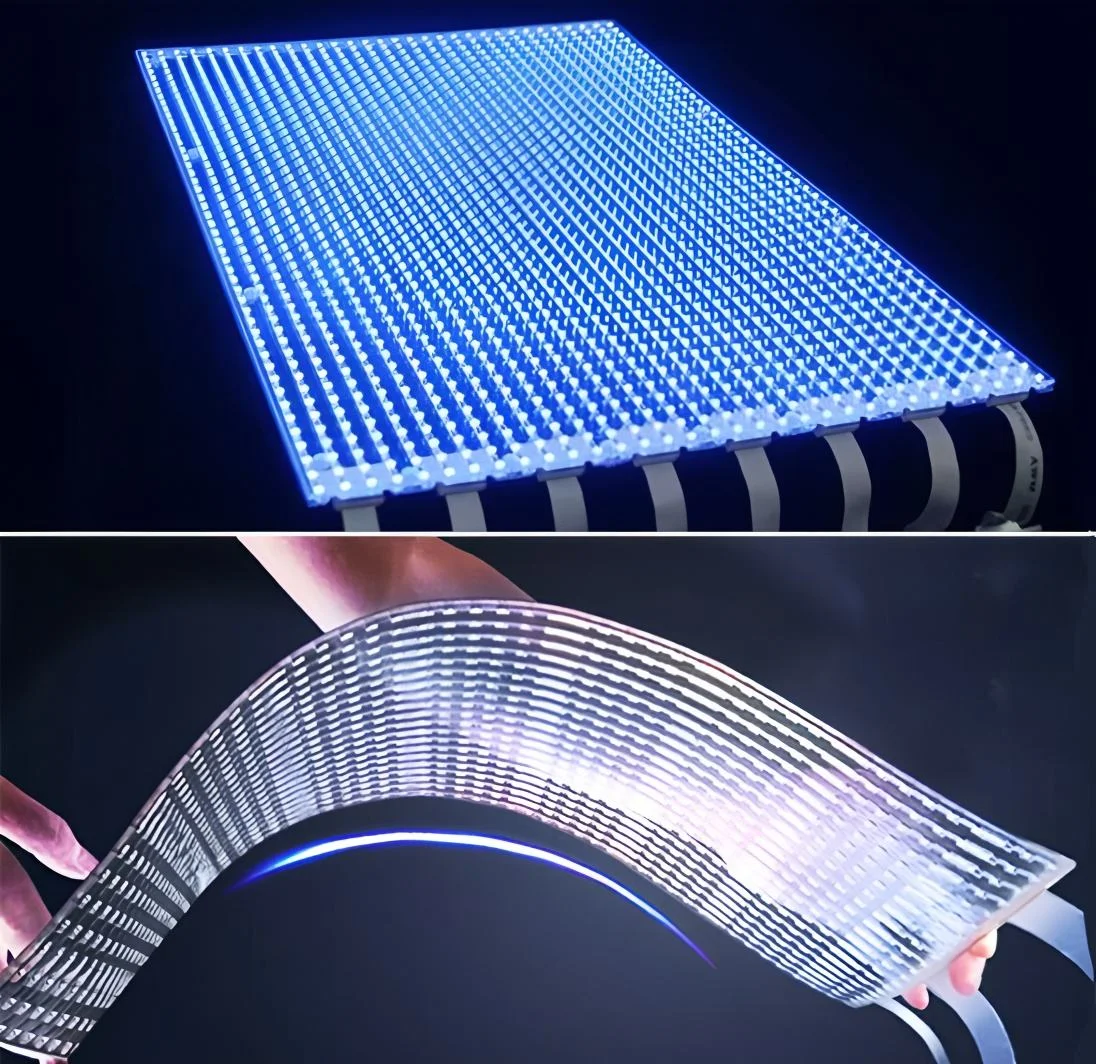 360-Degree Roll up Flexible Transparent LED Film Screen, Aliexpress Popular Ultra Thin Video Wall for Indoor Outdoor