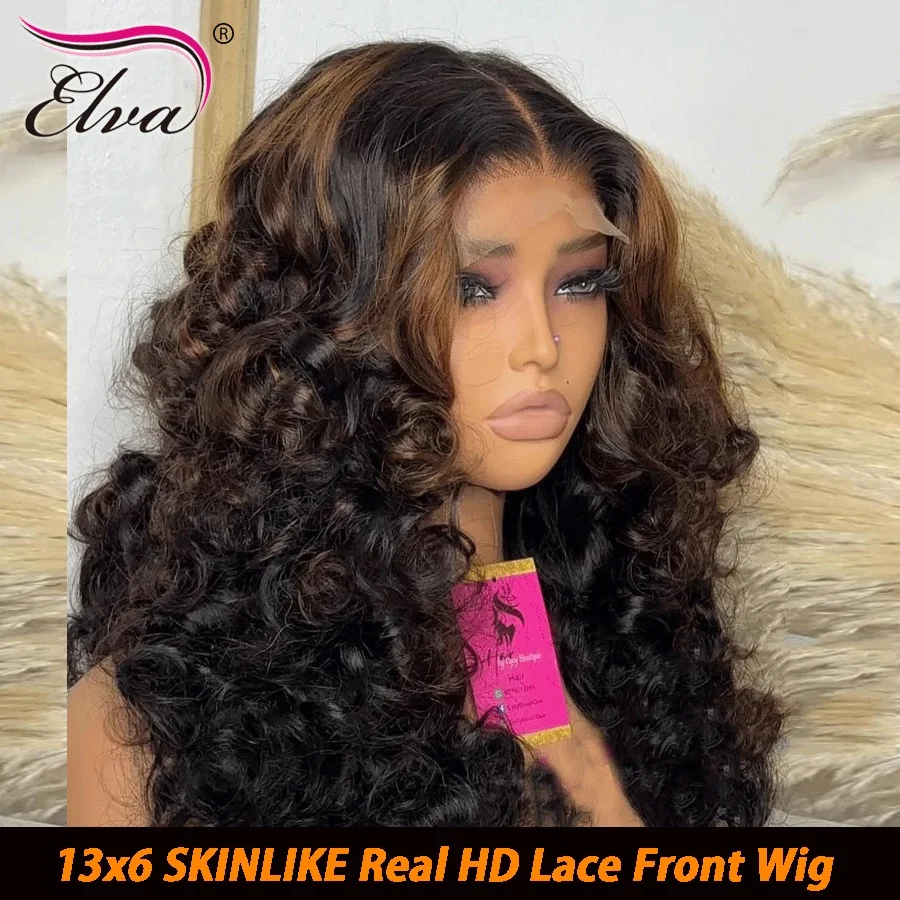 

Highlight Wigs 13x6 HD Lace Front Human Hair Wigs Glueless Ready to Go Wigs Body Wave 5x5 HD Lace Closure Wig Loose Wave Hair
