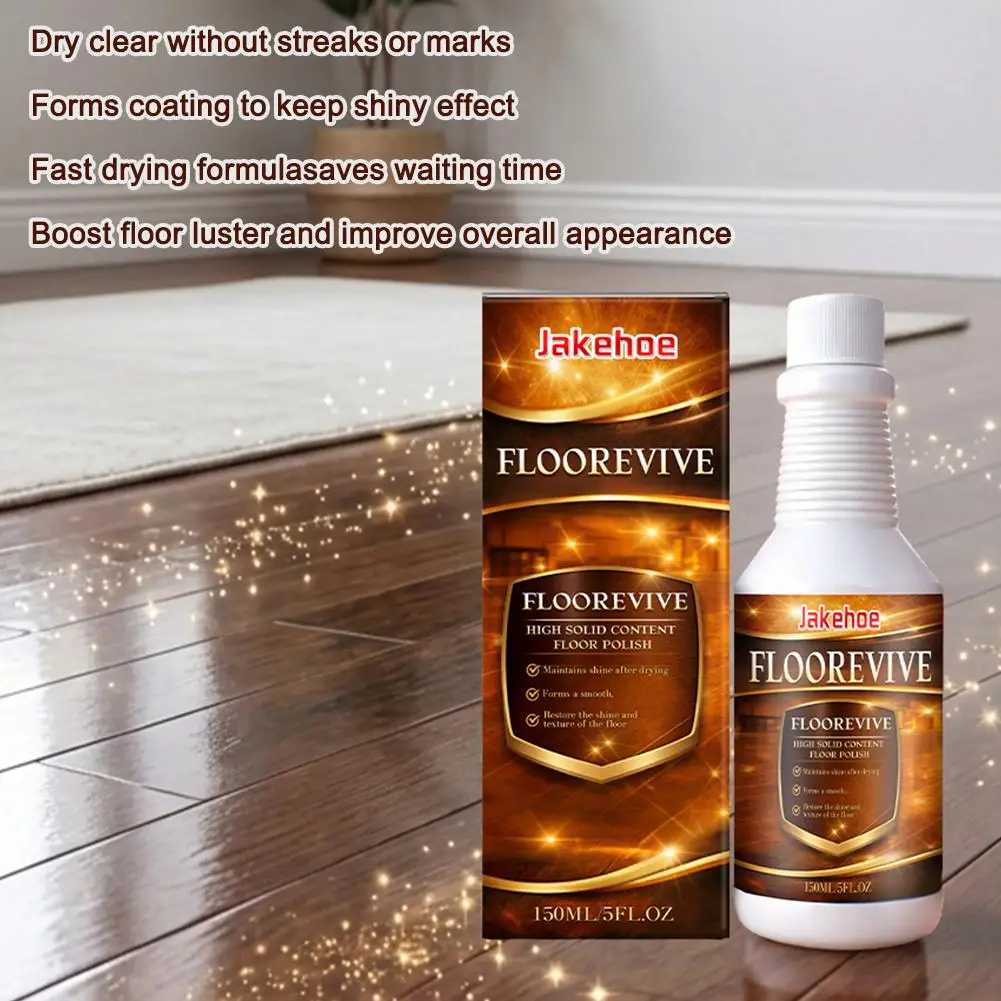 150ml Wood Floor Cleaner Polish Remove Stains Safe Non Toxic Quick Drying Floor Restore Cleaner for Laminate Vinyl Bamboo