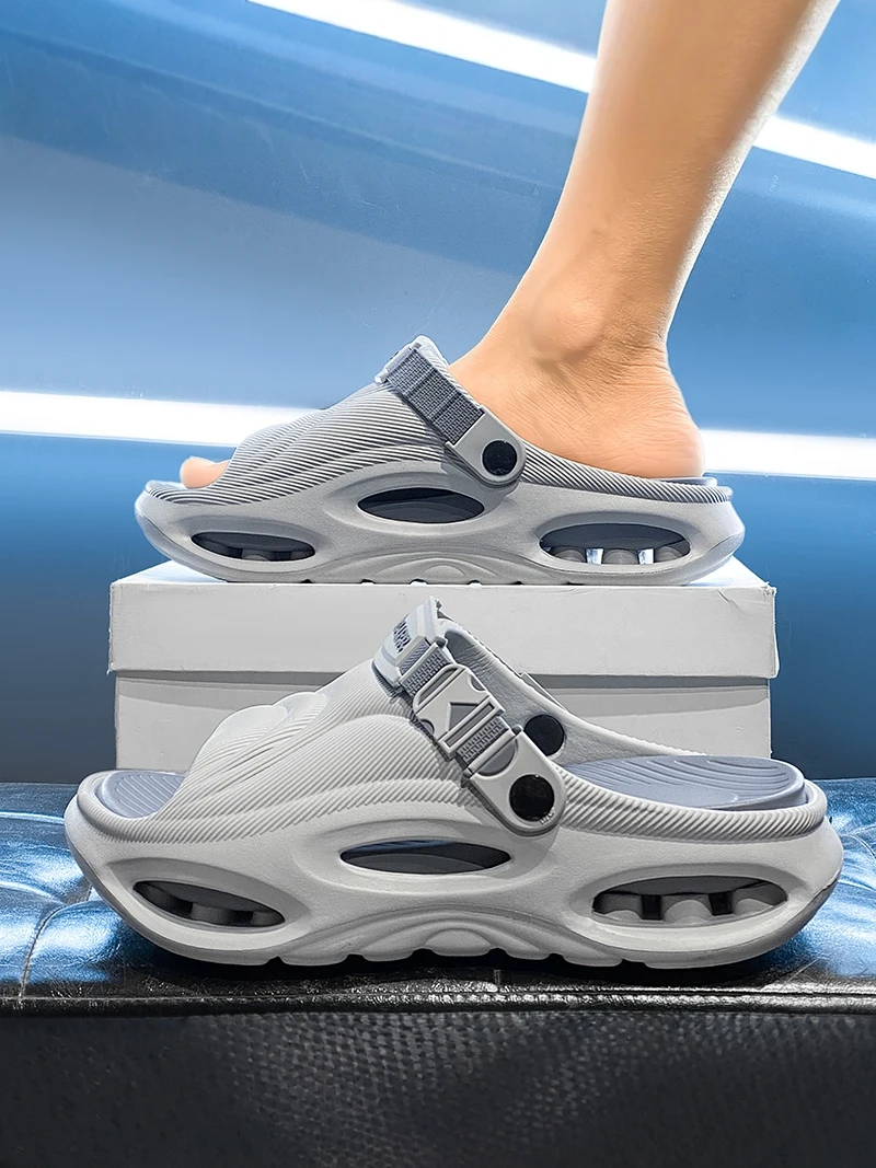 

Men's Summer Anti-Slip Wear-Resistant Thick Bottom Sports Casual Driving Dual-Purpose Youth Beach Water Shoes Sandals