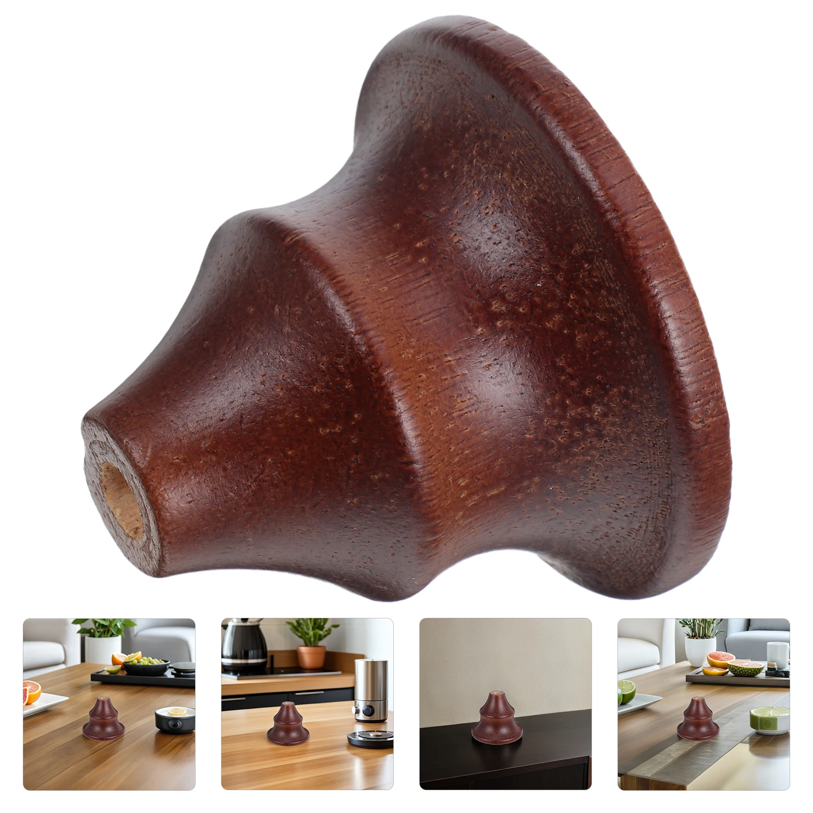 

Wood Lamp Finial E27 Gourd Shape Holder 10Mm Hole Decorative Base Brown Lighting Accessories Hardware Pendant Lights Part Lamp