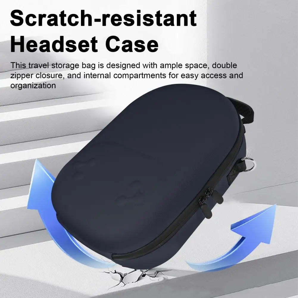 Shockproof Carrying Case Double Zipper Travel Case Protective Vr Headset Travel Storage Bag for Meta Quest 3s for Virtual