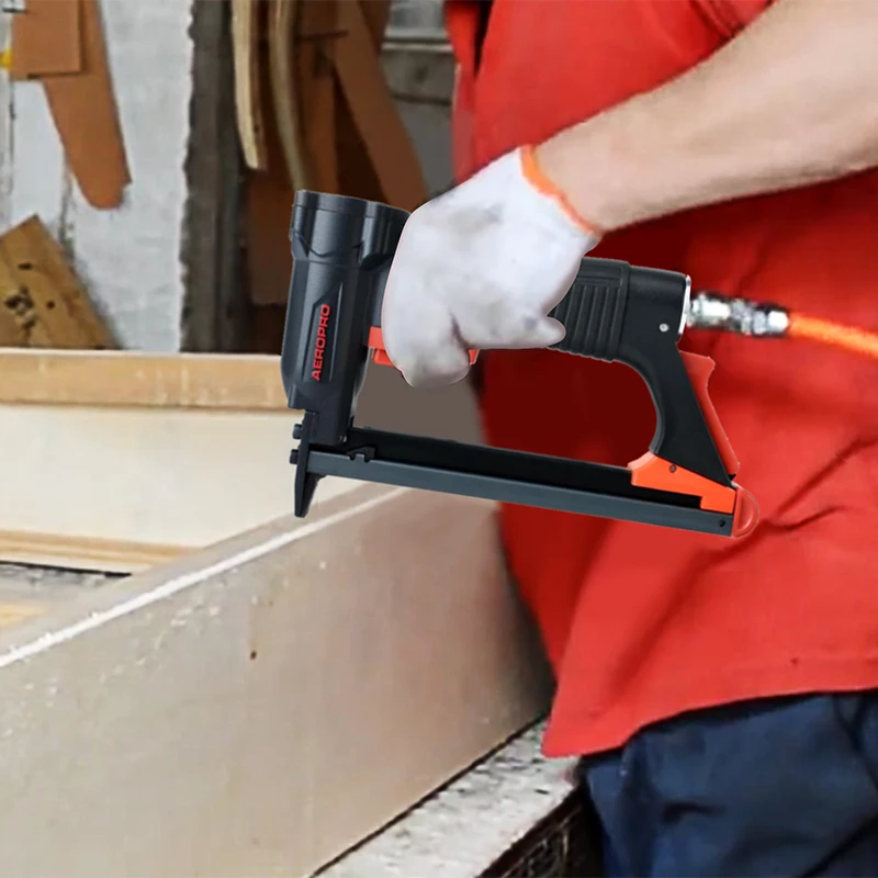A7116 Ga 22 Professional Pneumatic Staple Gun Custom ODM Supported Mini Air Stapler Machine Wide Crown Stapler