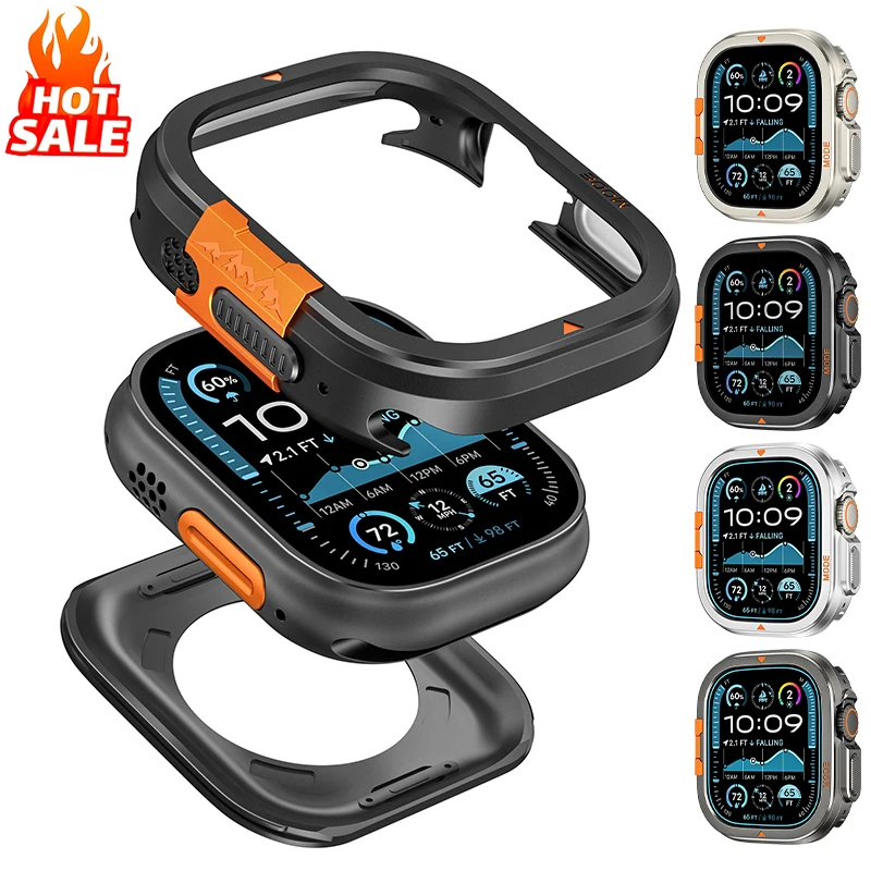 

Металлический корпус для Apple Watch Ultra 3 2 1 49 мм, алюминиевая рамка, жесткий защитный бампер для IWatch Series 11 10 46 мм, аксессуары для корпуса