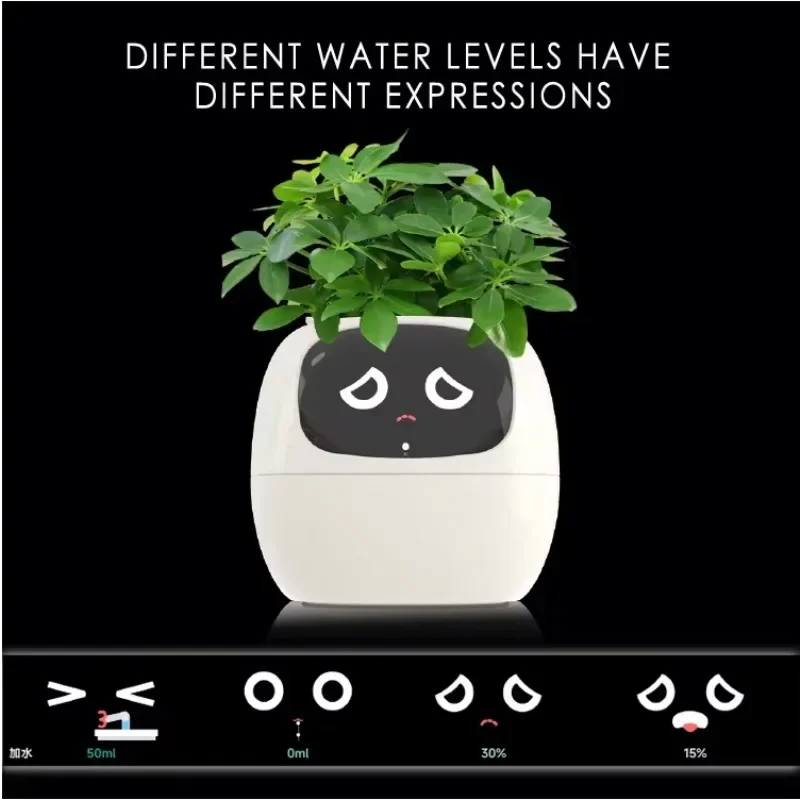 Smart Planter Interaction Smart Flowerpot PotSmart Cute Pet Digital Plant Pot Balcony Desktop Ai Planter