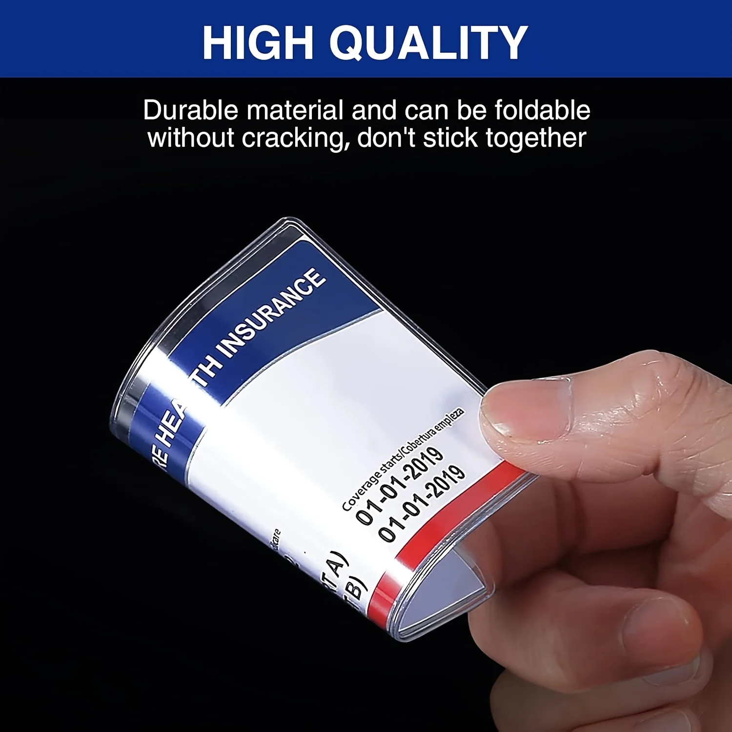 10 PCS Transparent Card Sleeves, Soft PVC Waterproof Cover for Credit Cards & Banking Cards, Slim Protective Wallet Organizer