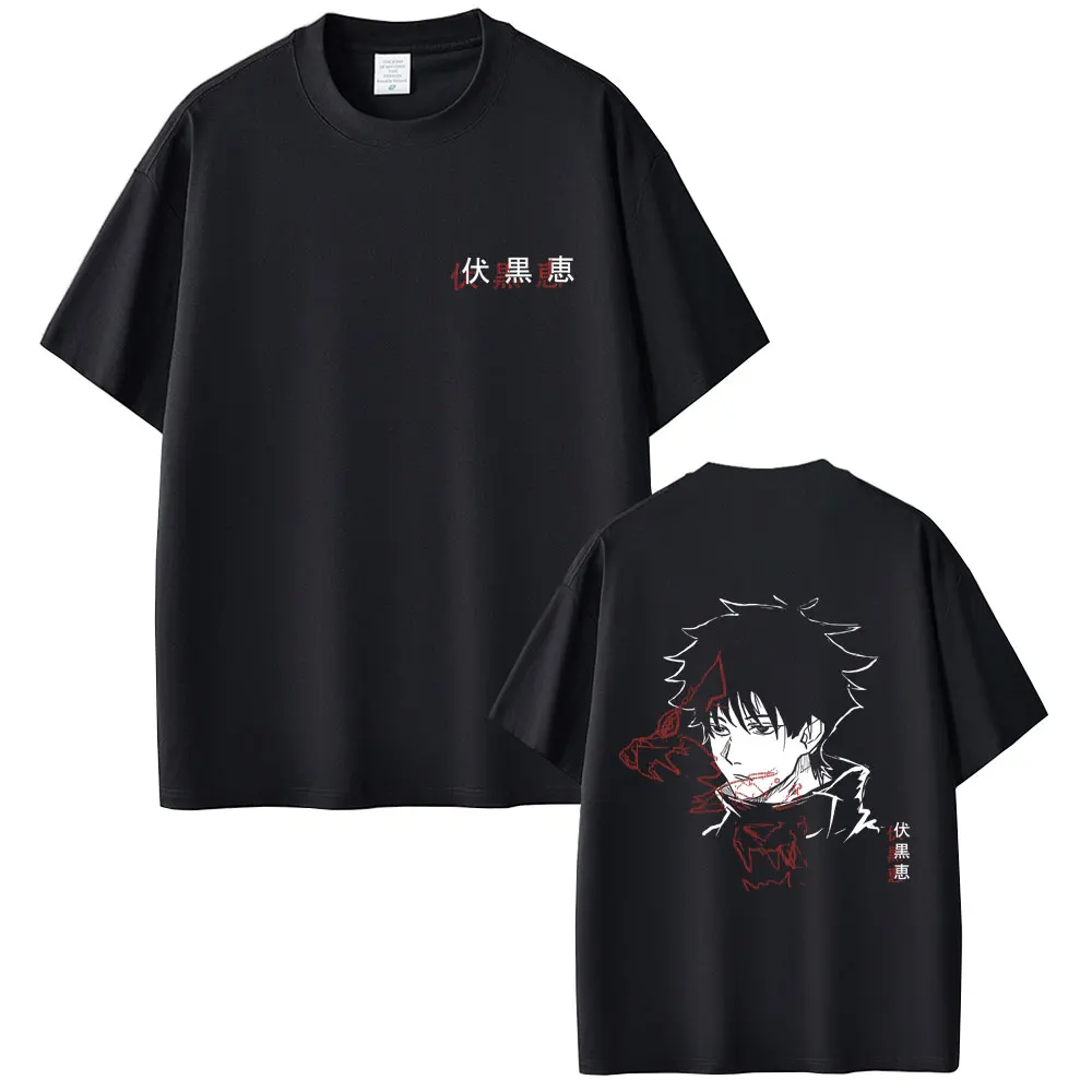 

Anime Jujutsu Kaisen Graphic T-shirt Fushiguro Megumi Print T Shirts Men Women Manga Fashion Tee Shirt Male Cotton T-shirts Tops