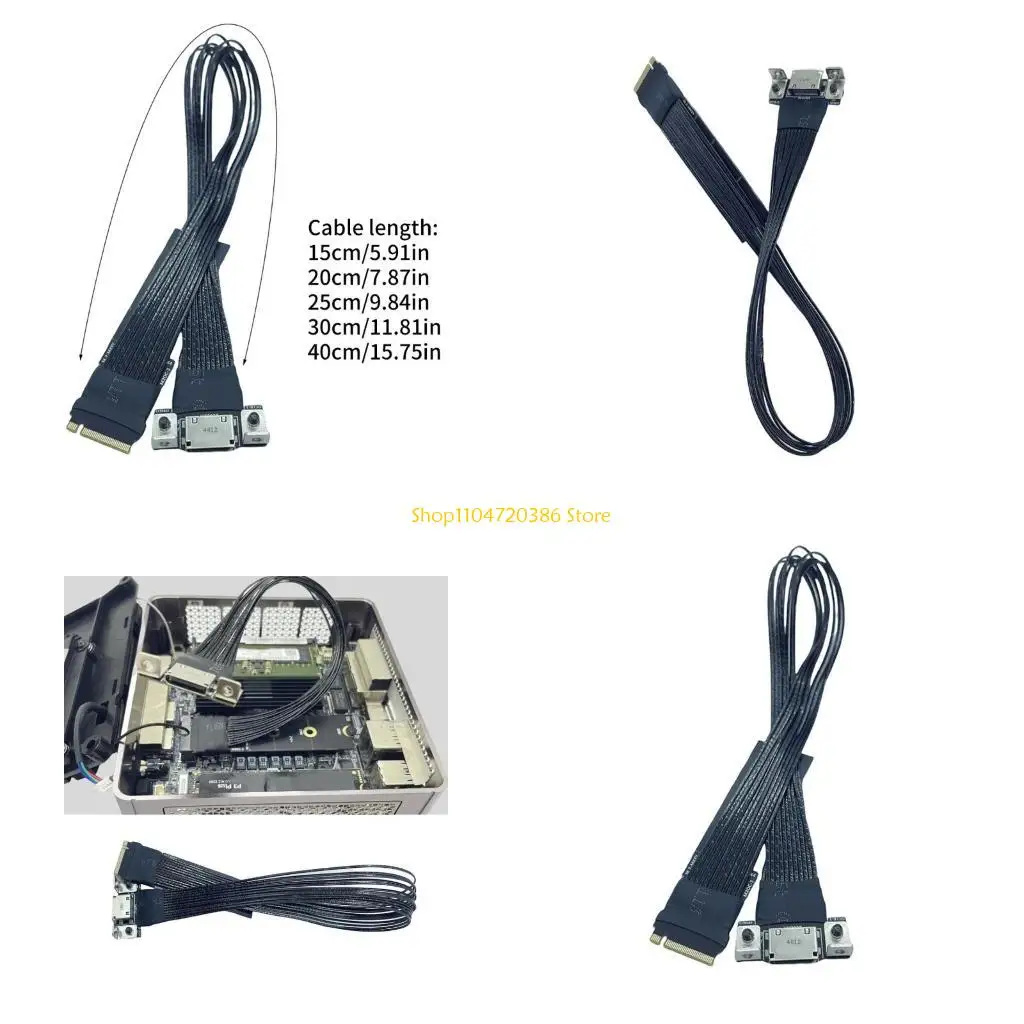

K0EA Shielded M.2 To Oculink 4i SFF8611 Cable For Losslessly Fast Speed Transfers