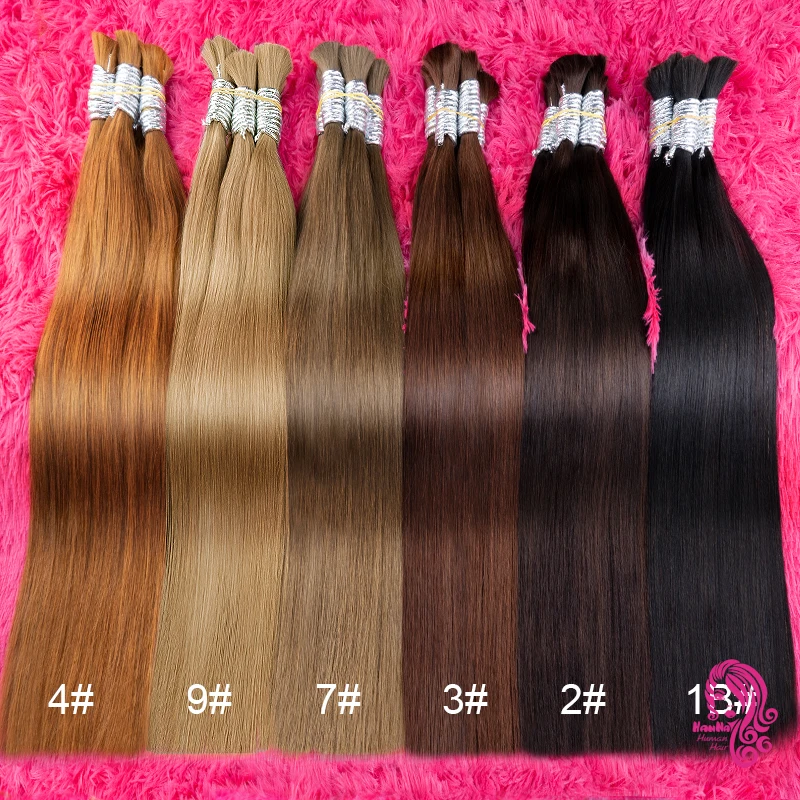 Cabelo Humano Straight Bulk Braiding Hair Original Natural Human Hair Double Drawn Vietnamese Raw Virgin Bundles Extensions