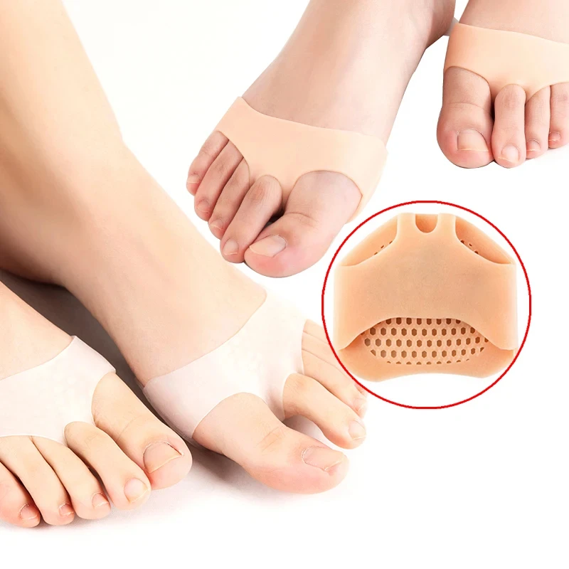

2 Pcs Toe Separator Hallux Valgus Corrector Finger Bunion Orthotics Protector Overlapping Forefoot Pad Foot Care Pedicure