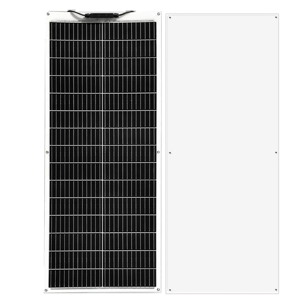 WUZECK 200W Flexible Monocrystalline Solar Panel Kit, 2 Pieces 100W Solar Modules, 20A 12V/24V Solar Charge Controller and Solar Cable, Off Grid Power for 12V Batteries, Motorhome, Camper, Balcony, Camping, Home Use