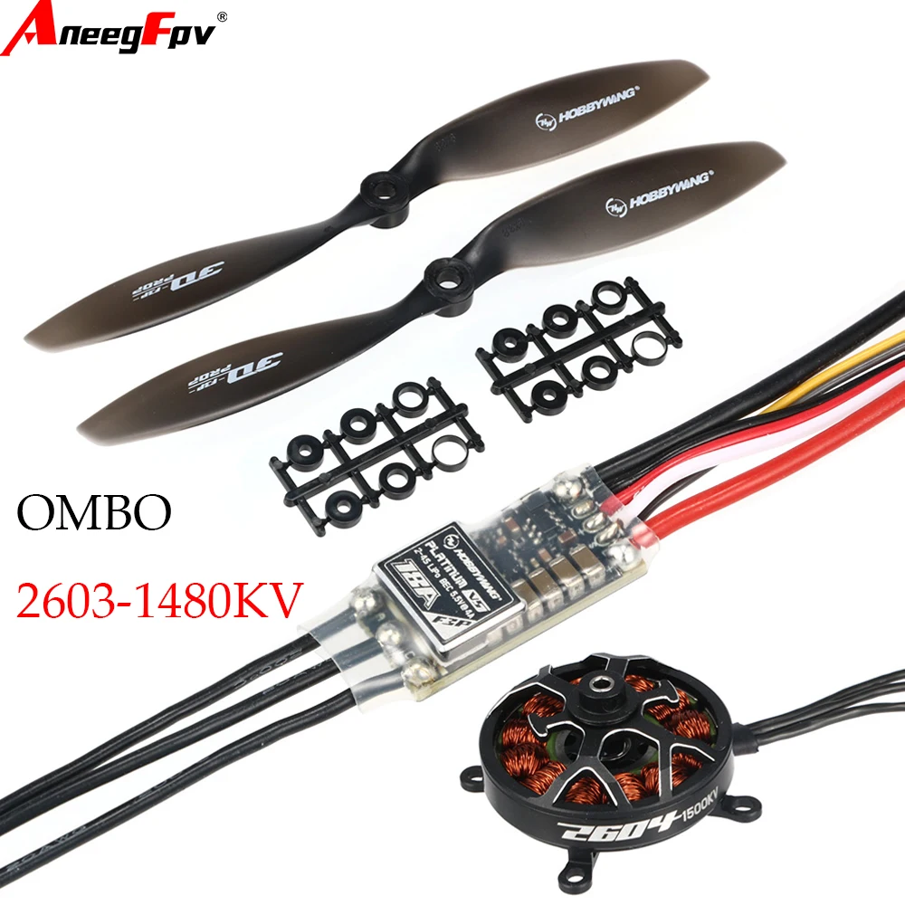 

Бесщеточный двигатель Hobbywing Platinum F3P 3D/4D 2603 1480KV с бесщеточным регулятором скорости 18A V5 F3P для электрического дрона с фиксированным крылом весом 120-320 г.