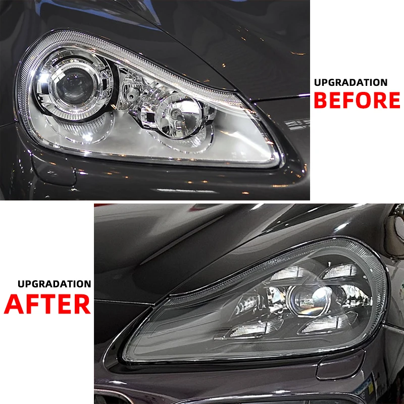26 Style For Porsche Cayenne 957 2007 2008 2009 2010 Headlight Upgrade Car Accessories Leds Head Lamps LED Head Lights - view 4