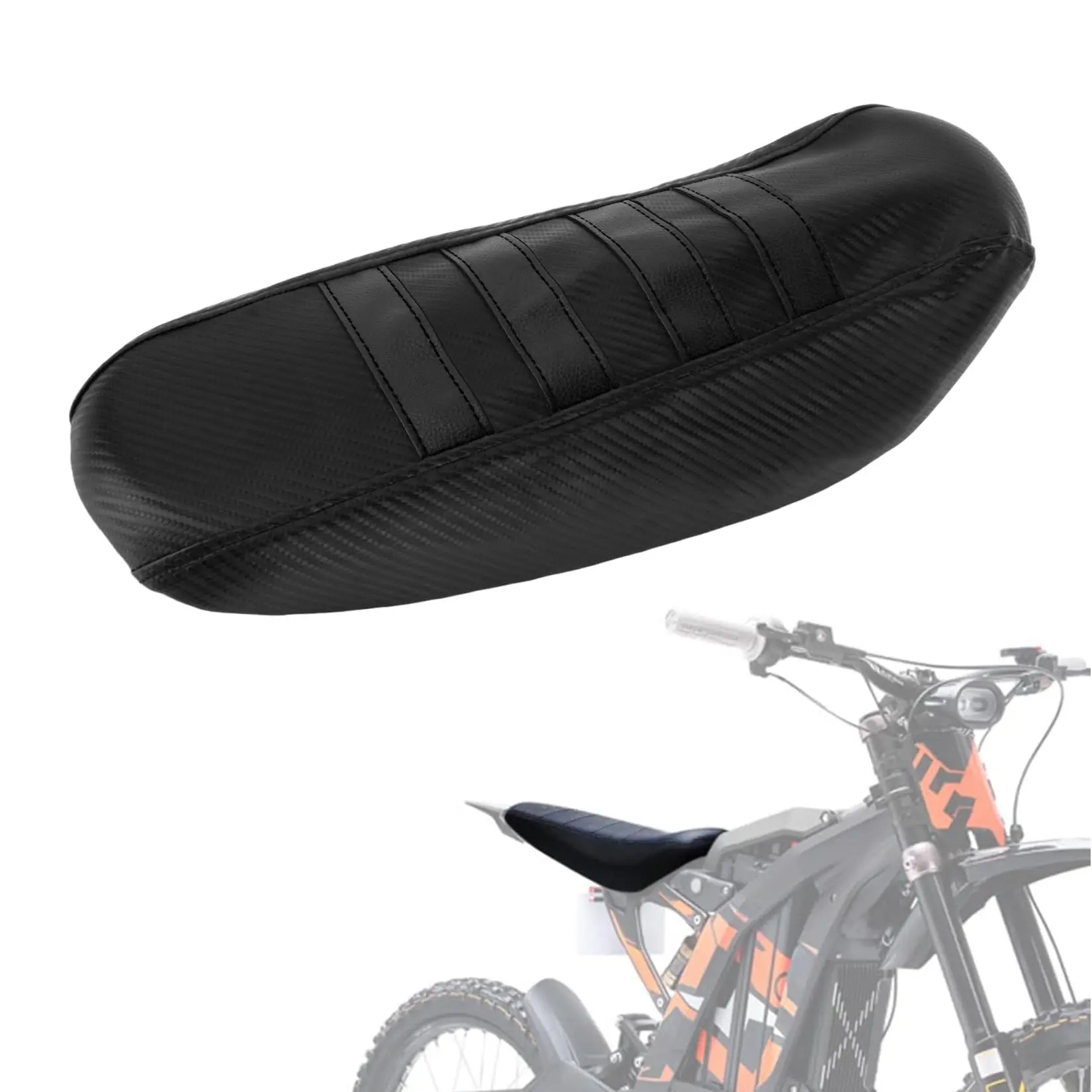 High Elastic Leather Dirt Bike Seat Cover for Sur-ron Light Bee X/S X160 X260 Electric Bike Black