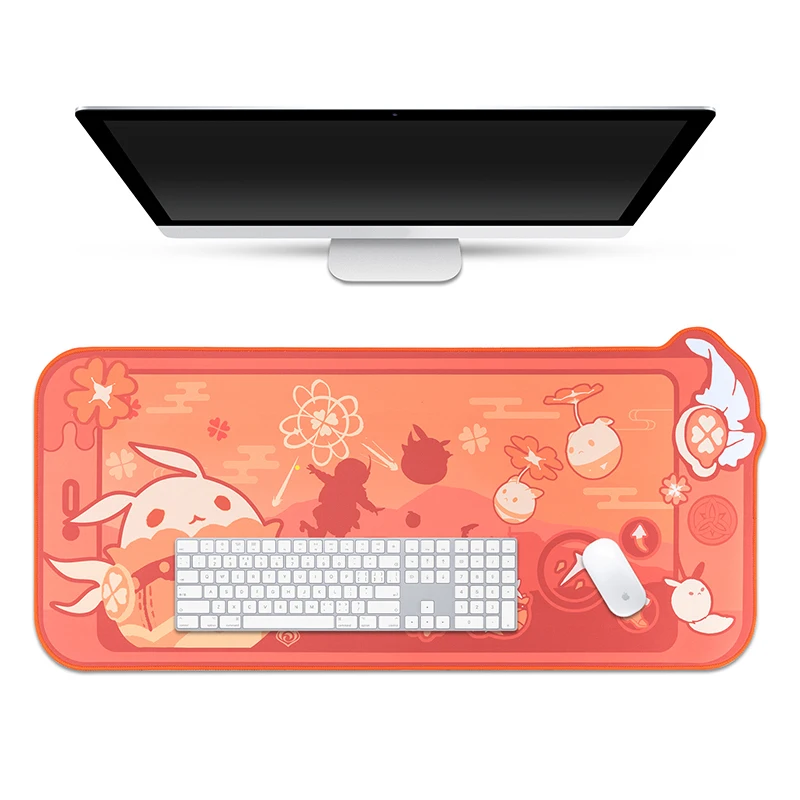 Extra Large Kawaii Gaming Mouse Pad Genshin Impact Theme XXL Desk Mat Water Proof Nonslip Laptop Desk Accessories