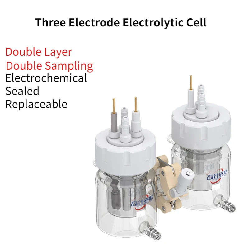 

C007-1 2HElectrochemical Three Electrode Sealed Electrolytic Cell Replaceable Membrane Electrolyzer Double Layer Double Sampling