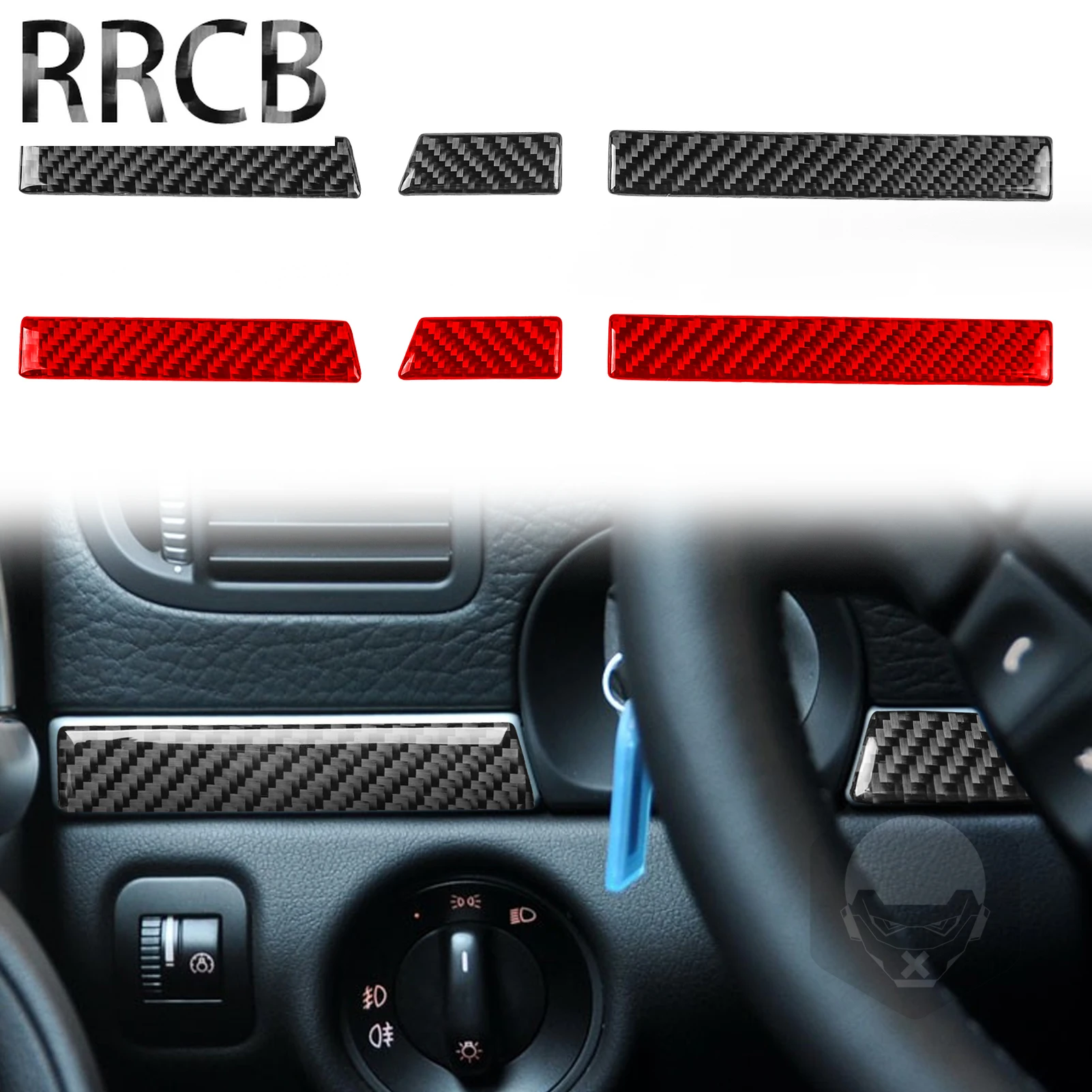 

For Porsche Cayenne S GTS Turbo 2003-2010 Carbon Fiber Driver Dashboard Decorative Strips Interior Car Accessories Stickers Trim