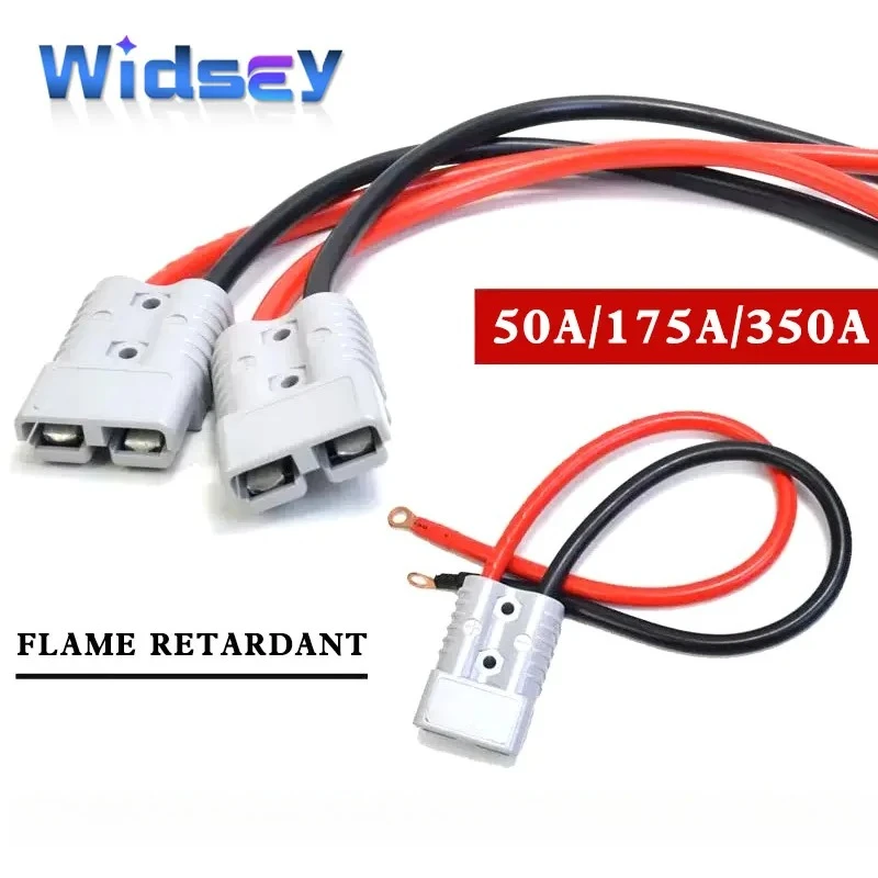 

Andeson Plug To Copper Nose Connector 4-12AWG Wiring Harness M8 M6 Hole Terminal Line 600V 50A-350A Rechargeable Battery Plug