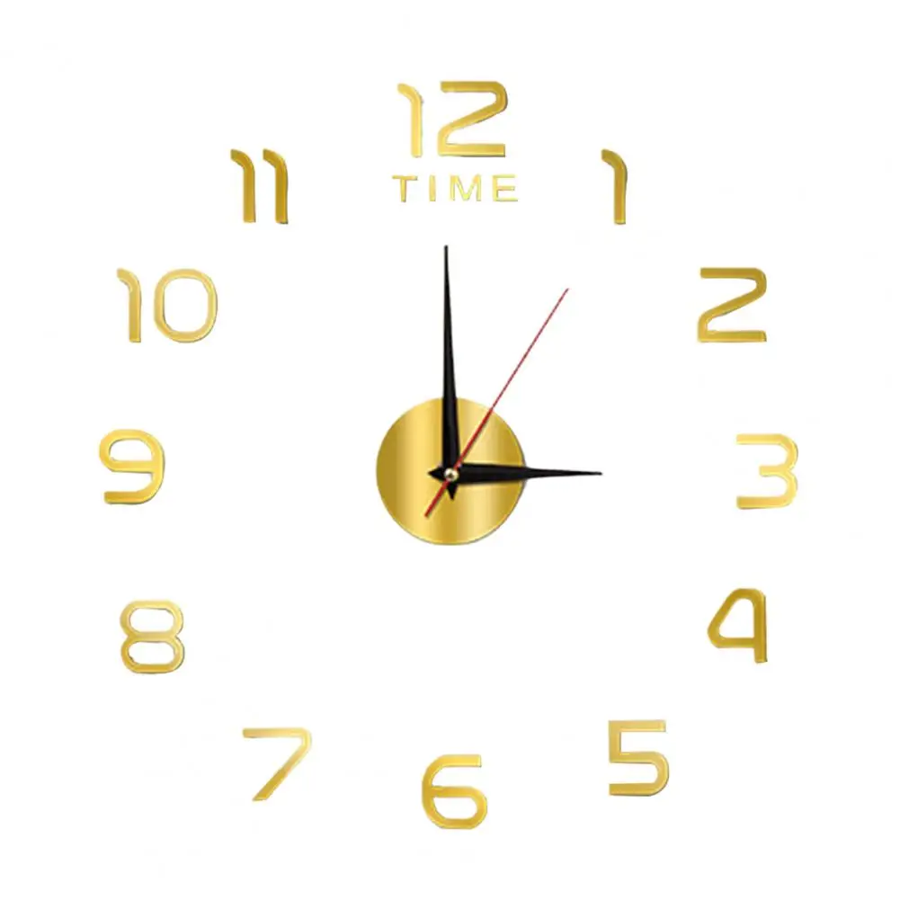 Luminous Wall Clock Modern Design Easy to Install Battery Powered Silent Decorative 3D DIY Wall Clock for Living Room