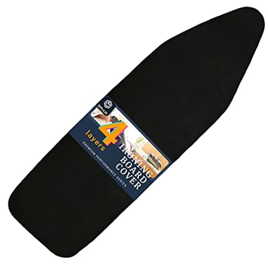Funda y Almohadilla para Tabla de Planchar con Tamaño Estándar de 15" X 54", Borde Elástico Ajustable, Acolchado Extra Grueso, Reflectante del Calor, Sin Adhesivos