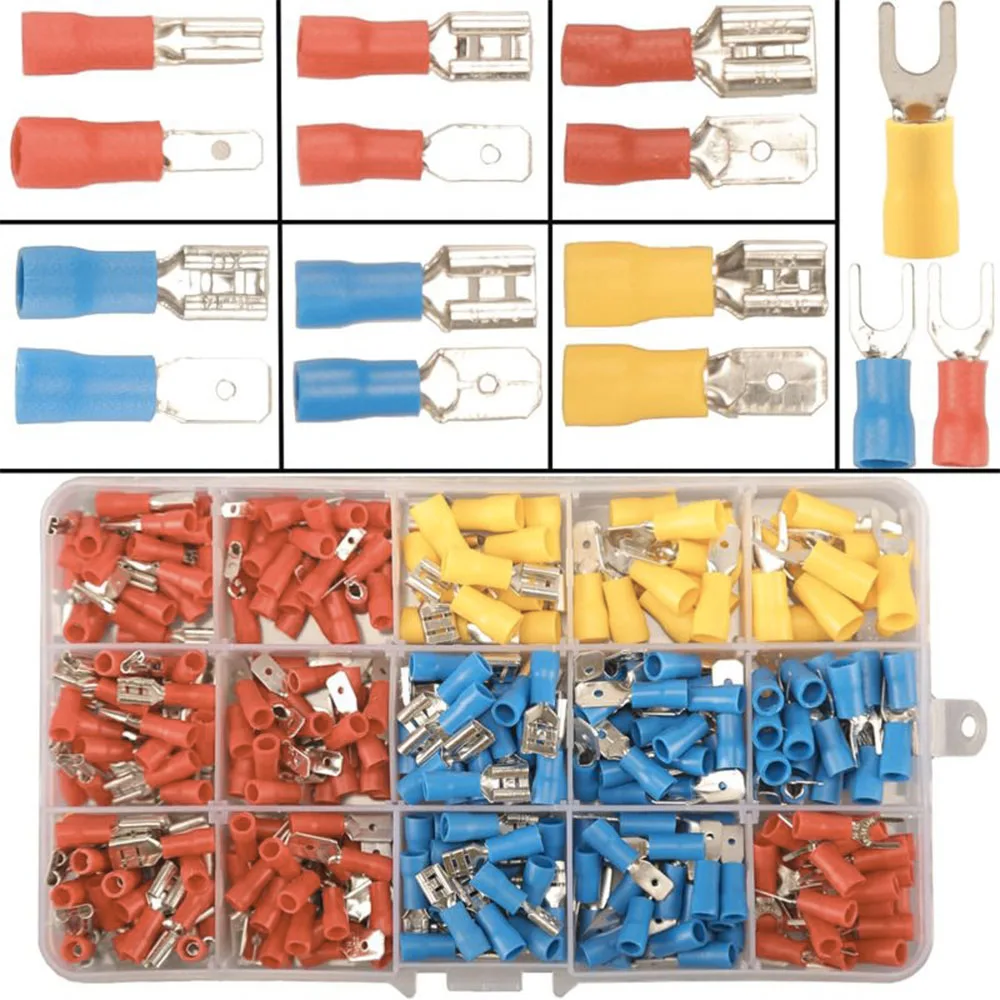 330-teiliges Crimpverbinder-Set, Stecker- und Buchsenverbinder-Kit, 15 Arten Crimpklemmen, elektrische Verbinder, elektrische Anschlussklemmen – Detail 2