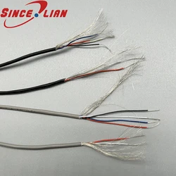 Spiral Shielded Wire 2 4 core Soft Control Audio Video Signal Wire for Internal Electronic Electrical Equipment