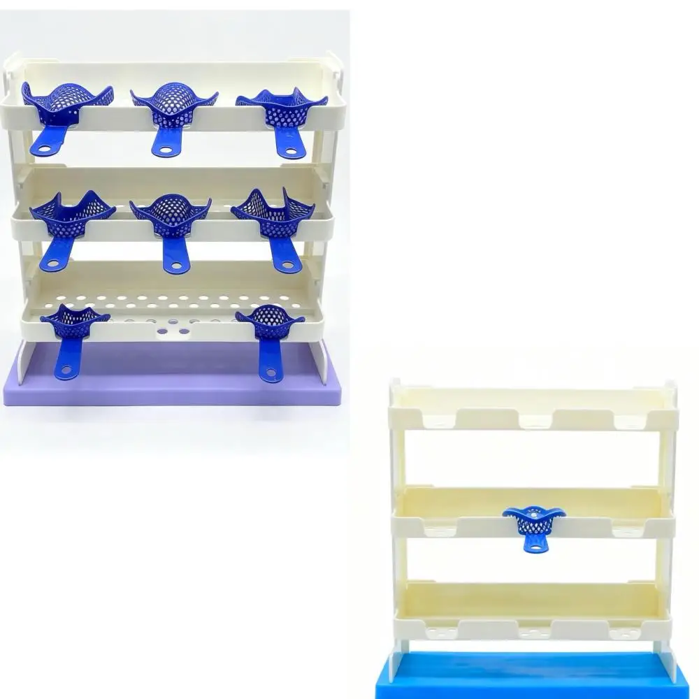 1PC Dental Impression Tray Holder 9 Positions Plastic Storage Rack Oral Tray Sorting Stand Dentistry Lab Clinic Tools