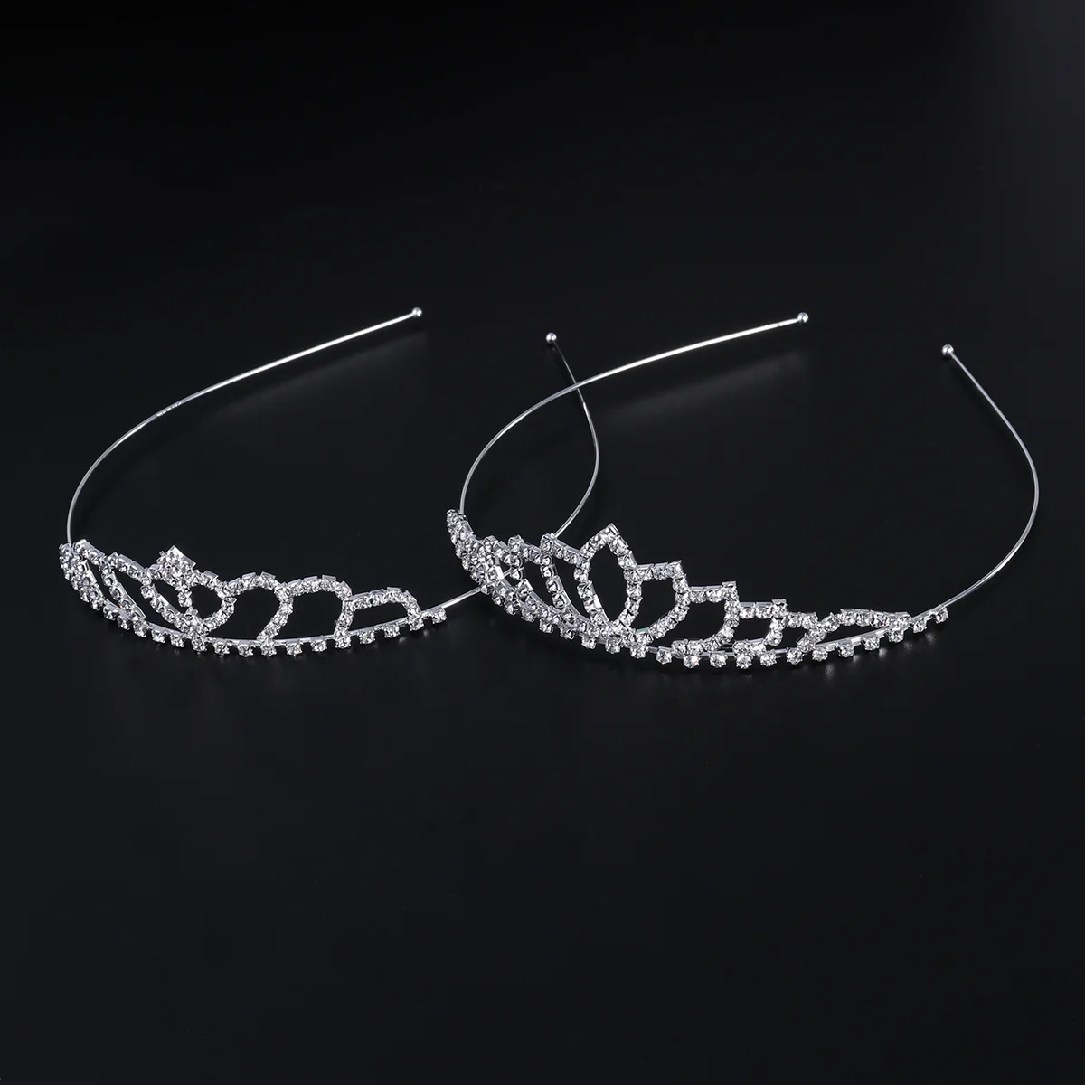 

2 шт. элегантная свадебная тиара Корона со стразами повязка на голову для свадебной вечеринки 14x14x4 см для выпускного вечера танцевальная вечеря тиара повязка на голову