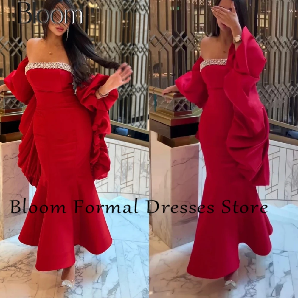 

Пляжные элегантные вечерние платья без бретелек длиной до щиколотки со стразами, атласное платье для торжественных случаев, casamentovesti