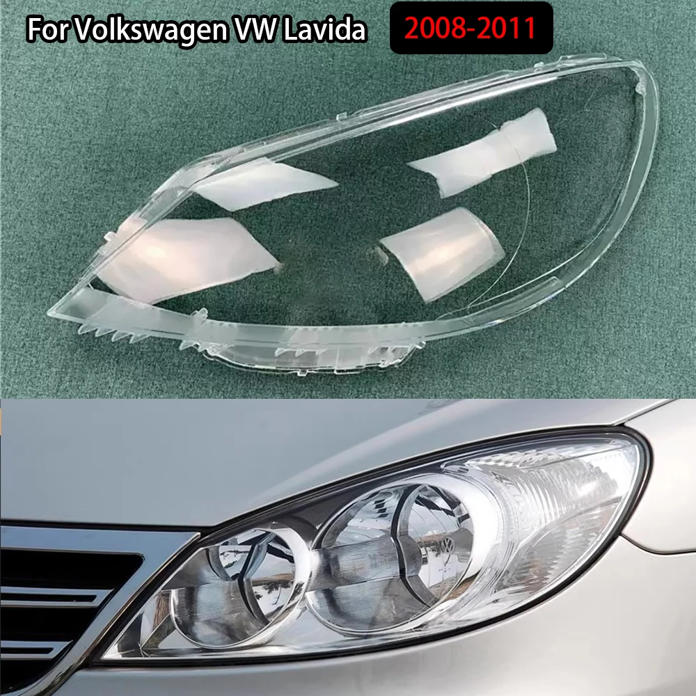 

For Volkswagen VW Lavida 2008-2011 Headlamp Lamp Shell Headlight Cover Transparent Lampshade Plexiglass Replace Original Lens