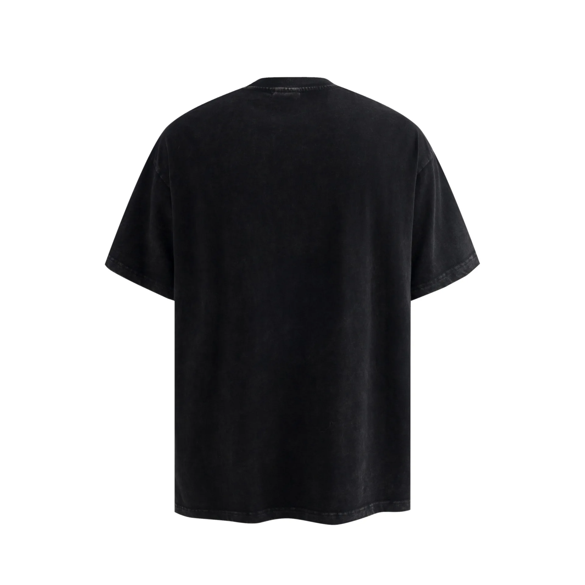 Men's Vintage Oversized Hip Hop Tees Fashion High Street Embroidered Retro Tees Loose Fit Vibe Style Short Sleeve Tops