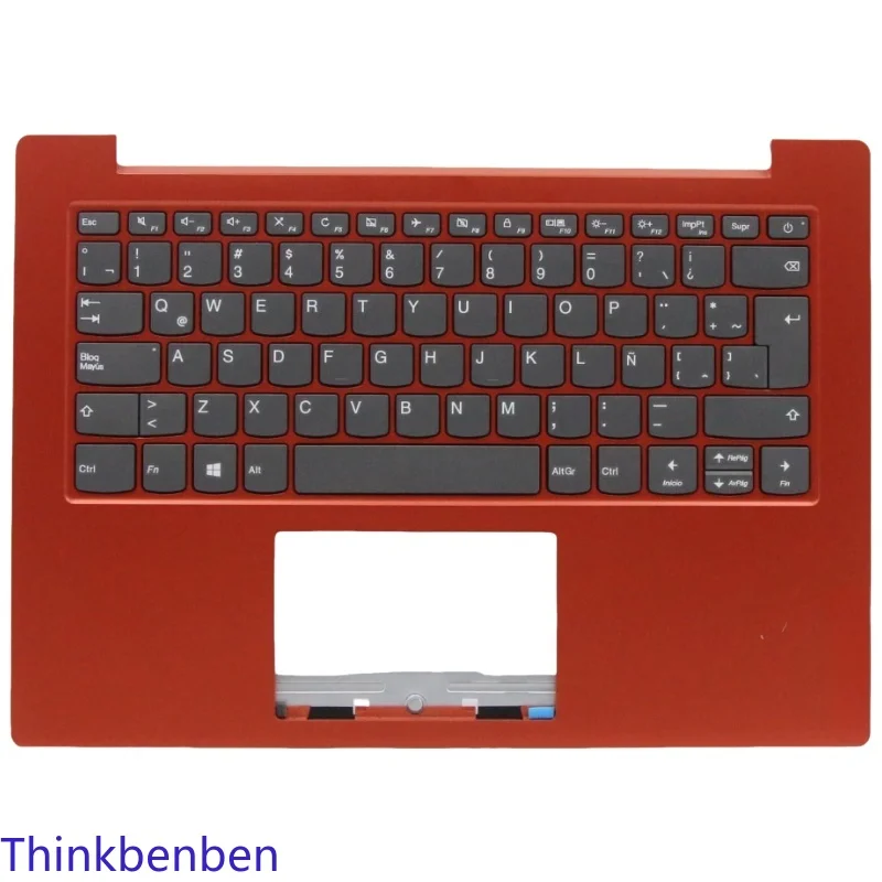 LAS Latin Spanish Flame Orange Keyboard Upper Case Palmrest Shell Cover For Lenovo Ideapad Slim 1 14 14AST 05 5CB0W43973