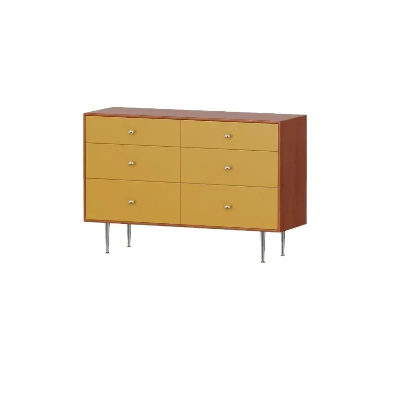 Bucket cabinet medieval solid wood multi-chest cabinet storage drawer retro cabinet bedroom cabinet bedside cabinet