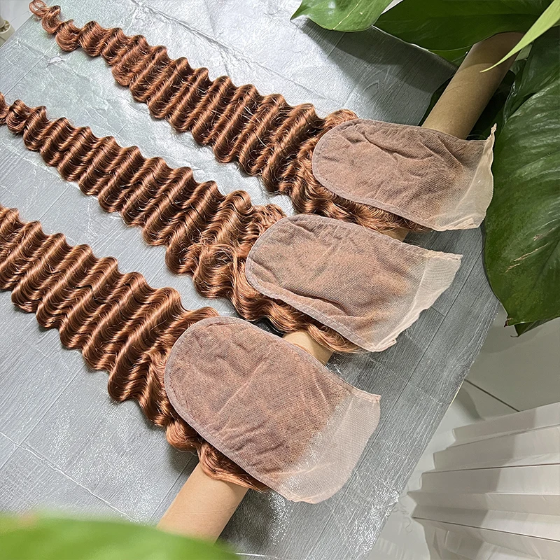 # 30 لون موجة عميقة 4x6 الدانتيل الشفاف إغلاق 100% شعر الإنسان تذوب الجلد قبل قطعها غير مرئية الدانتيل الخام شعر بشري لعذراء #5