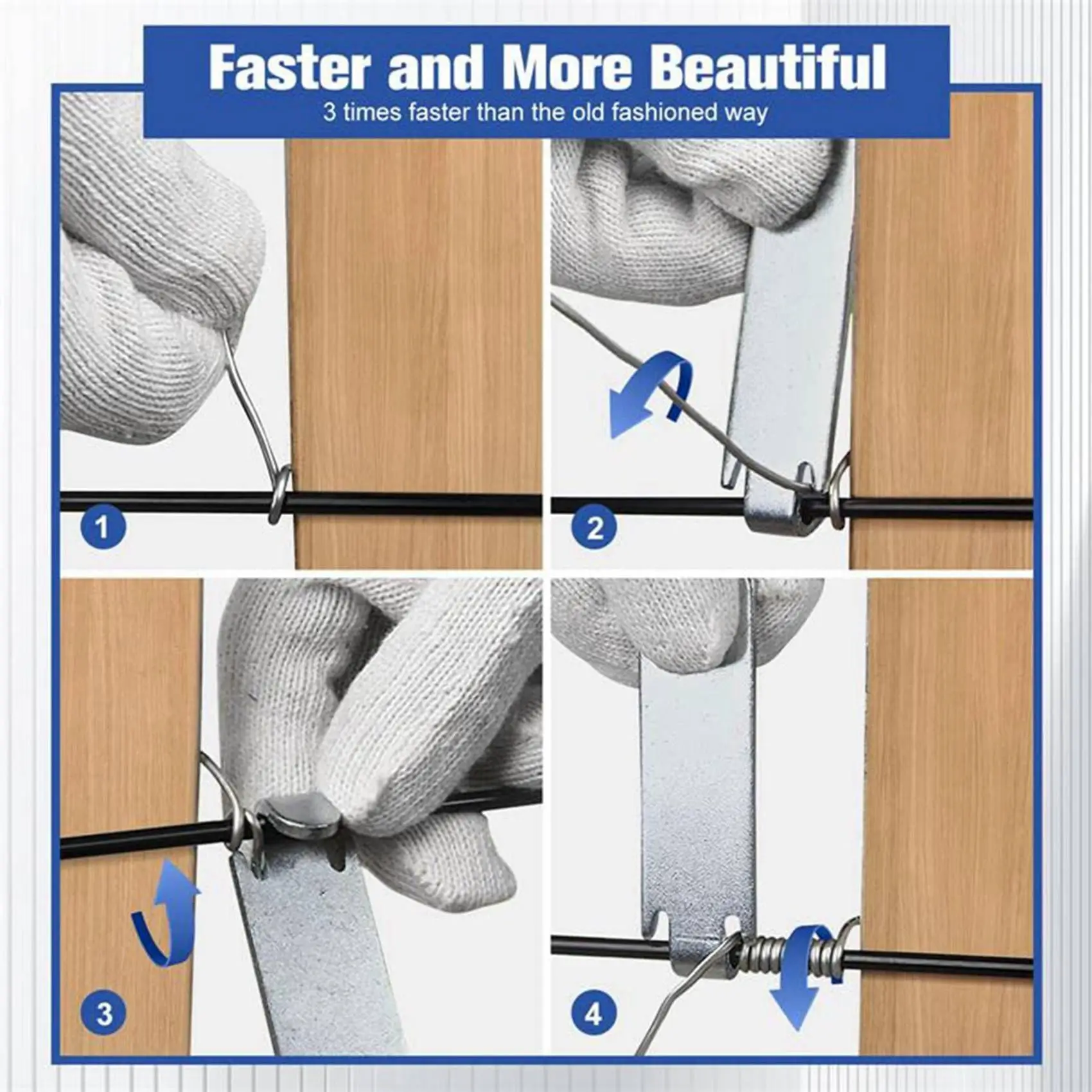 

AT53 Fence Wire Twist Fence Wire Twister (4PK) Fence Wire Tensioning Tool Twister Time Saver Barb Wire Fence Toolser