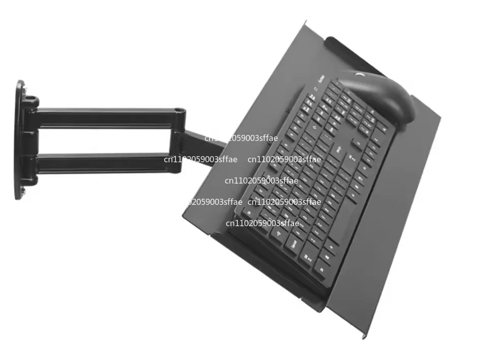 Wall-Mounted Telescopic Adjustment Racing Emulator Aluminum Bracket Special Plate with Wireless Mouse And Rotating Keyboard Hold